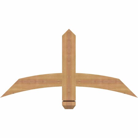 Ekena Millwork Bellingham Timber Gable Bracket, Western Red Cedar, 36"W x 18"H x 1 1/2"D x 3 1/2"F, 12/12 Pitch GBW036X18X0204BEL00SWR